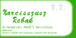 narcisszusz rebak business card